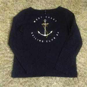 GAP West Coast Sailing Club Cotton Navy Medium